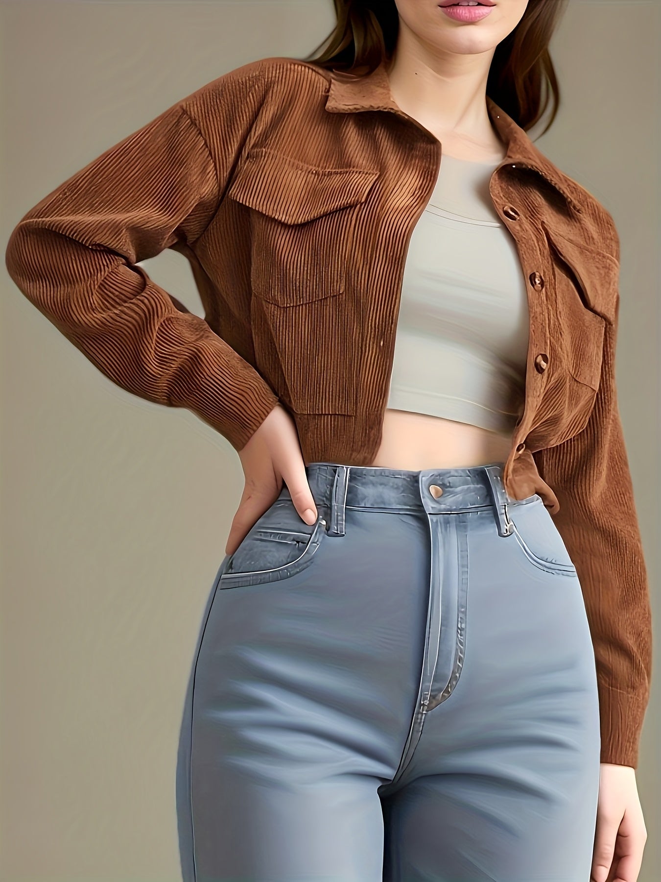 Timeless Brown Corduroy Jacket - Minimalist Elegance - GlowéTimeless Brown Corduroy Jacket - Minimalist EleganceGlowéApparel & Accessories